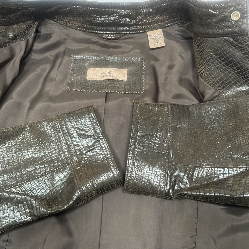i.e. Petite Genuine Leather Jacket, Women’s Size PL, NWOT - Picture 5 of 9